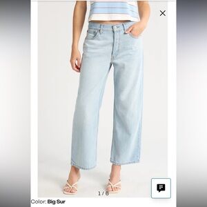 Re/Done Loose Wide Leg Crop in Color Big Sur